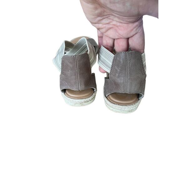 Sorel Womens Tan Khaki Open Toe Ella II Gore Criss Cross Strap Sandals Size 10 - Picture 6 of 11